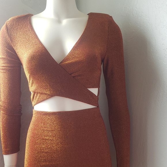 Meshki Shimmer Cut Wrap Dress - Picture 5 of 7